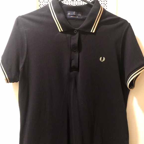 fred perry black and gold polo shirt